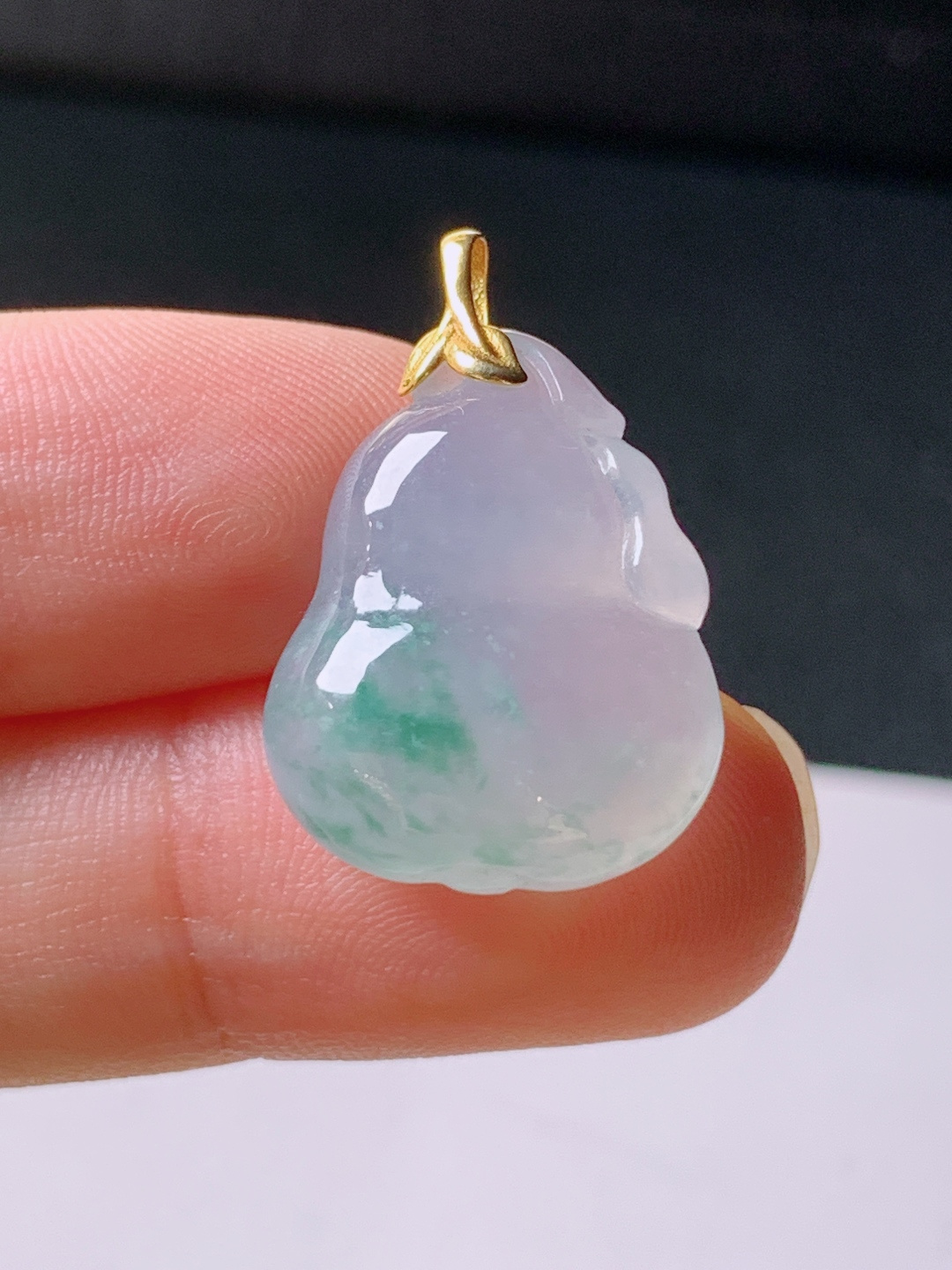 ️ 冰种飘花葫芦吊坠，水润起胶，裸石20.8-15.9-6.724.1