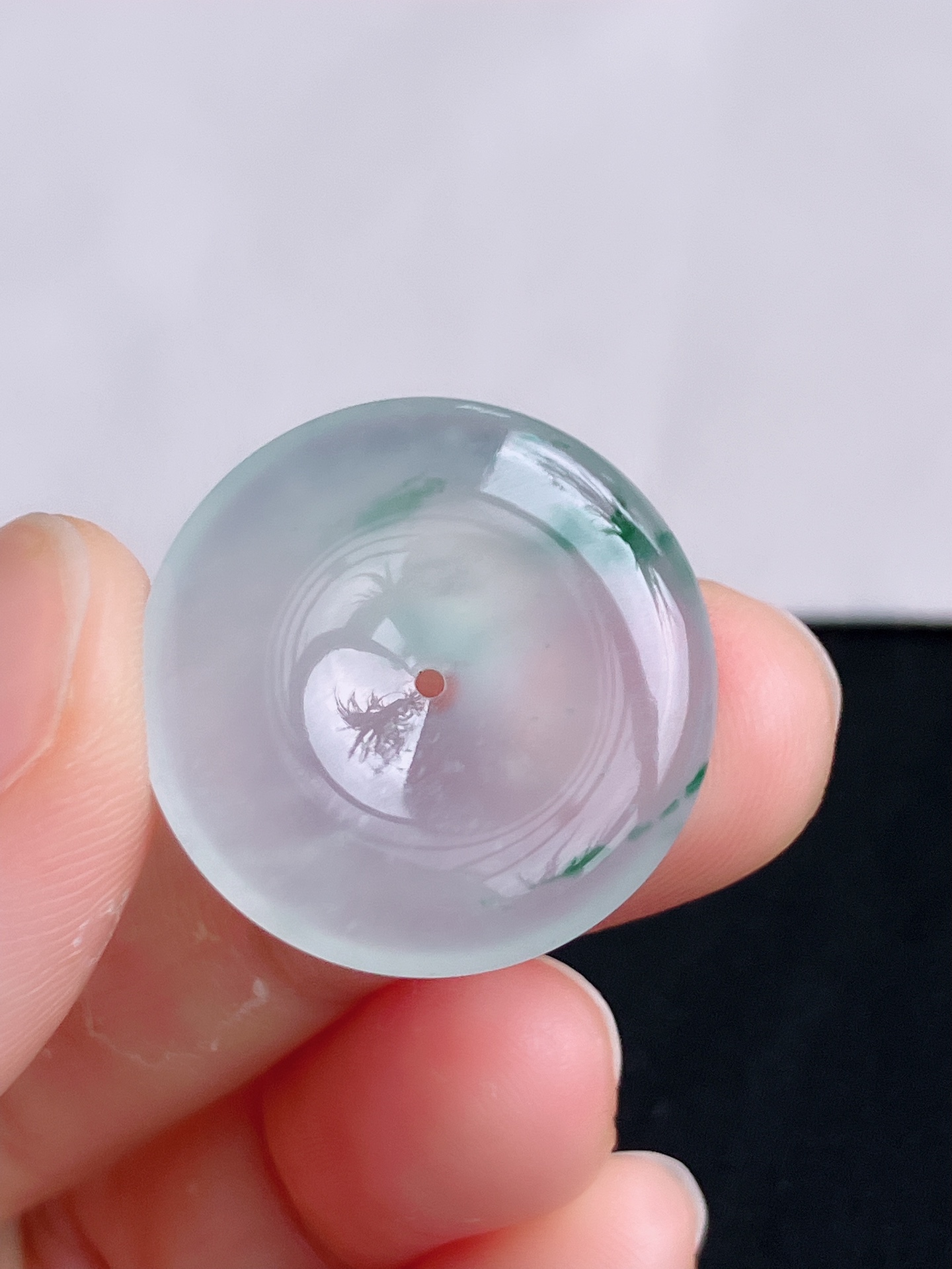 ️冰飘花平安扣，晶莹剔透，尺寸23.8/5/自然光实拍