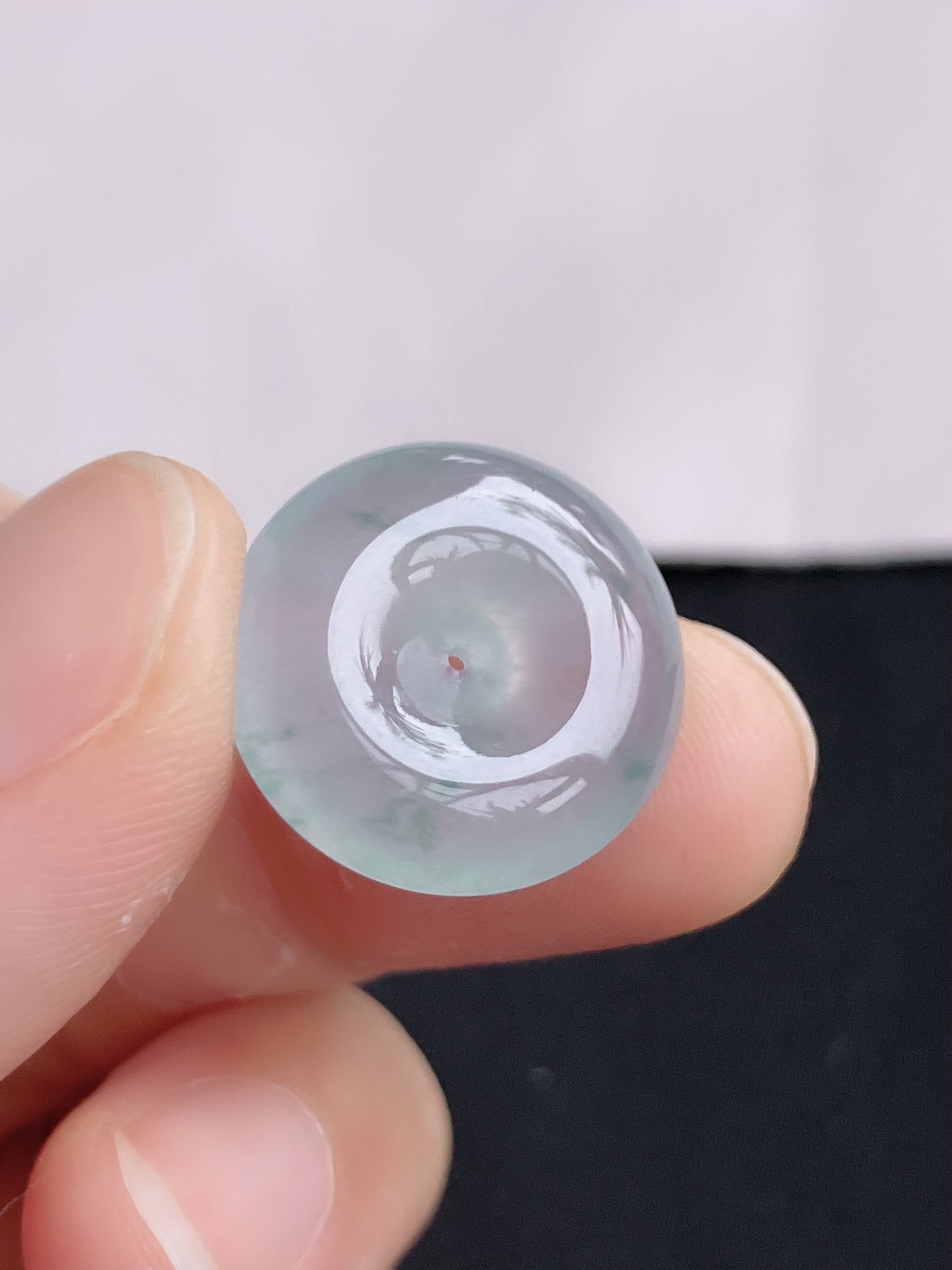 ️冰透飘花小平安扣，晶莹剔透，尺寸18/6/自然光实拍