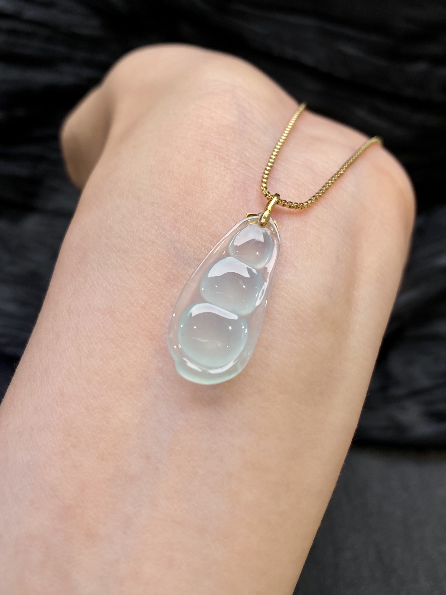 🤍·2600高冰福豆吊坠·金整·29.5-12.2-3.9mm裸·26-12.2-3.9mm