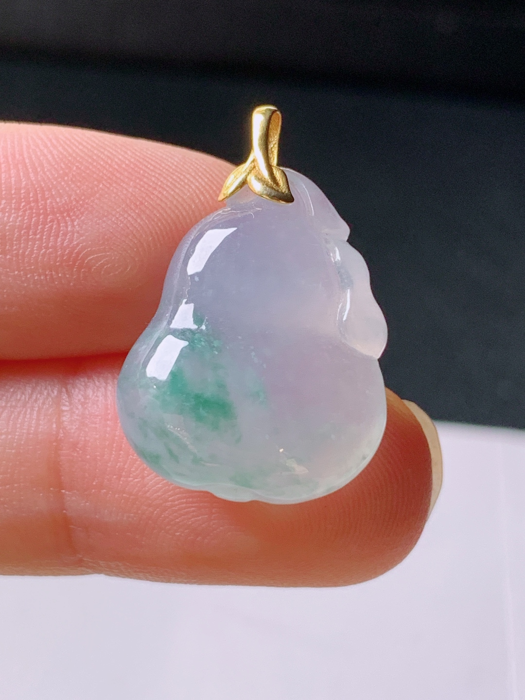 ️ 冰种飘花葫芦吊坠，水润起胶，裸石20.8-15.9-6.724.1