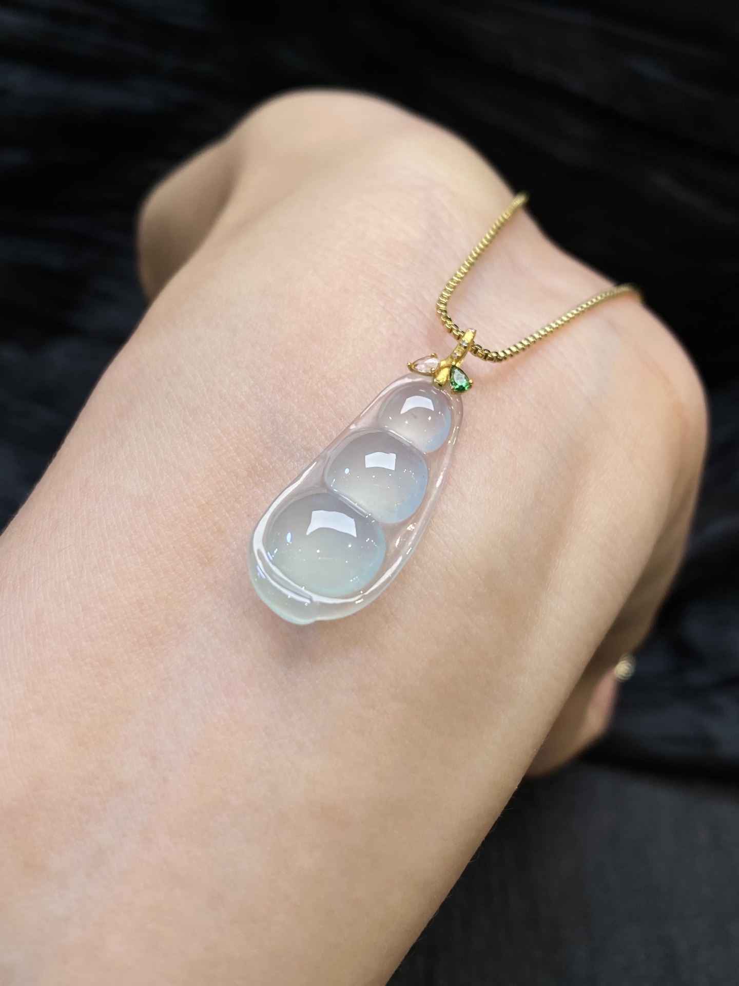 🤍·2600高冰福豆吊坠·金整·29.5-12.2-3.9mm裸·26-12.2-3.9mm