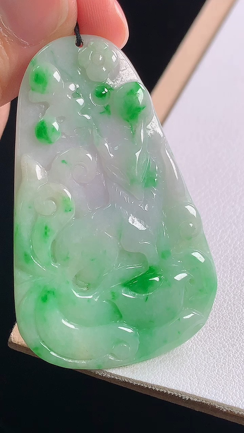 ️阳绿九尾灵狐，一刀切，无裂，尺寸54.4/33.9/4.2，20