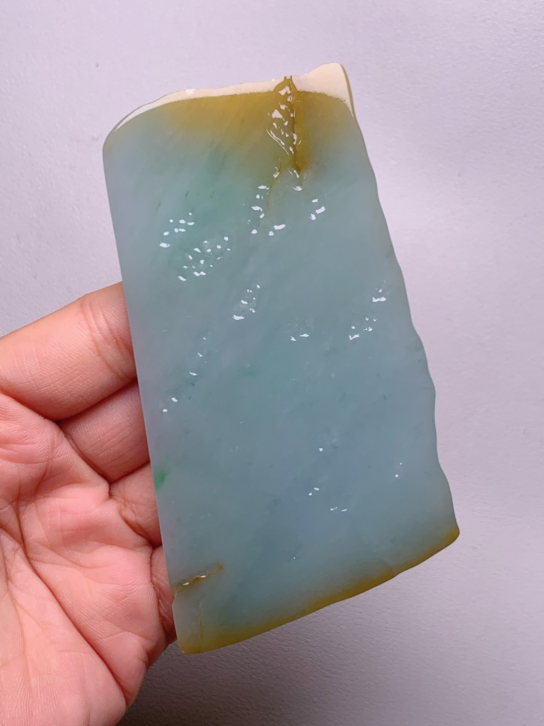 ️冰黄翡/冰晴水牌子料/片料/板料/特色料，可做牌子、人物、山水、动物、花件……等推荐参考，101