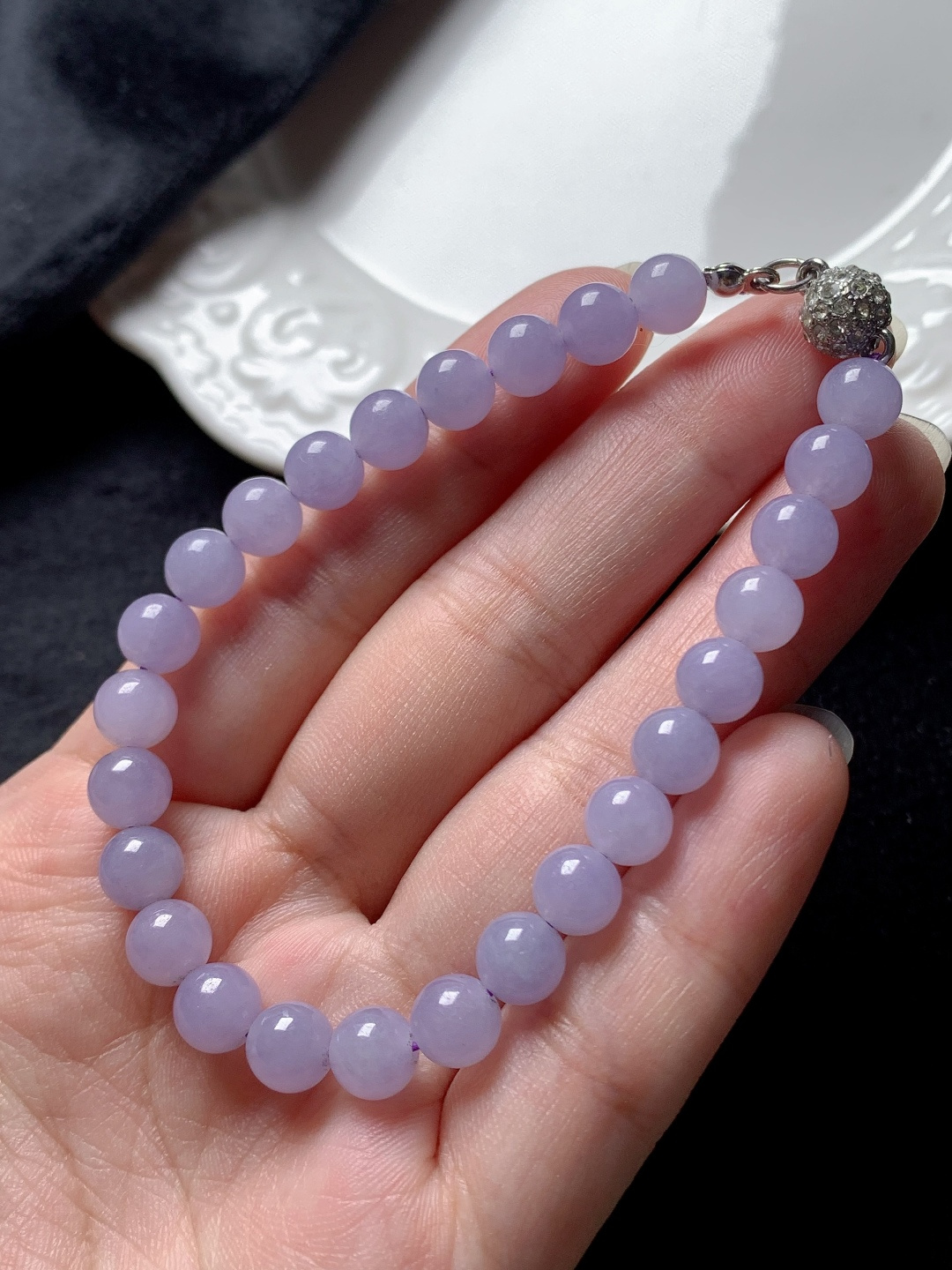 ️冰紫手链，水润种老，0425 尺寸6.6/6.4，共26颗