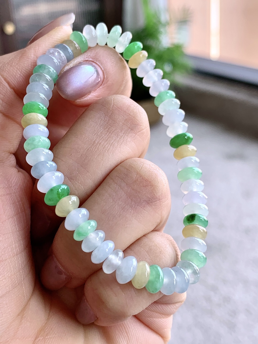 ️冰多宝手串算盘珠手串，缅甸，性比高，6.5mm-2.6mm，14克