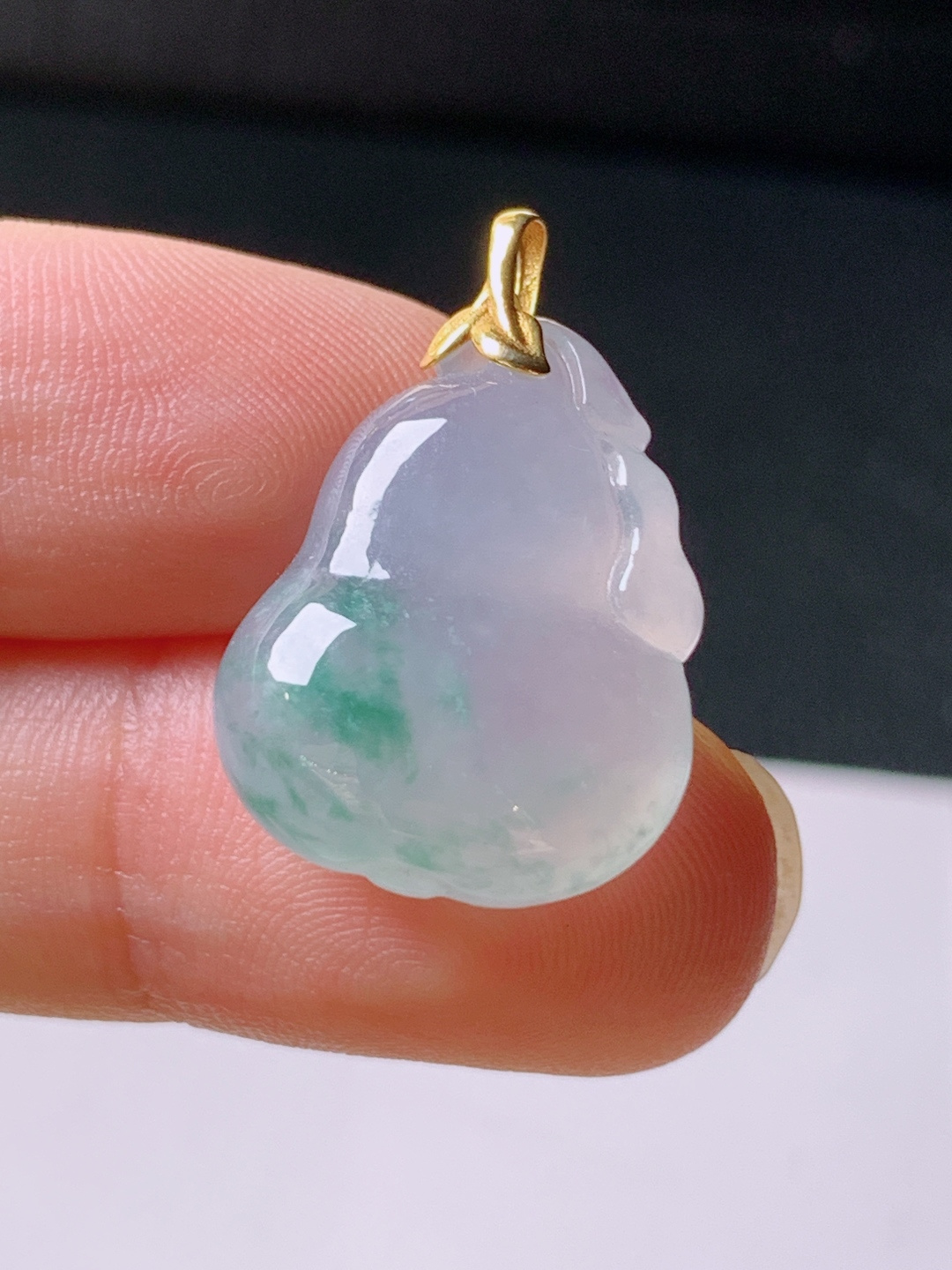 ️ 冰种飘花葫芦吊坠，水润起胶，裸石20.8-15.9-6.724.1