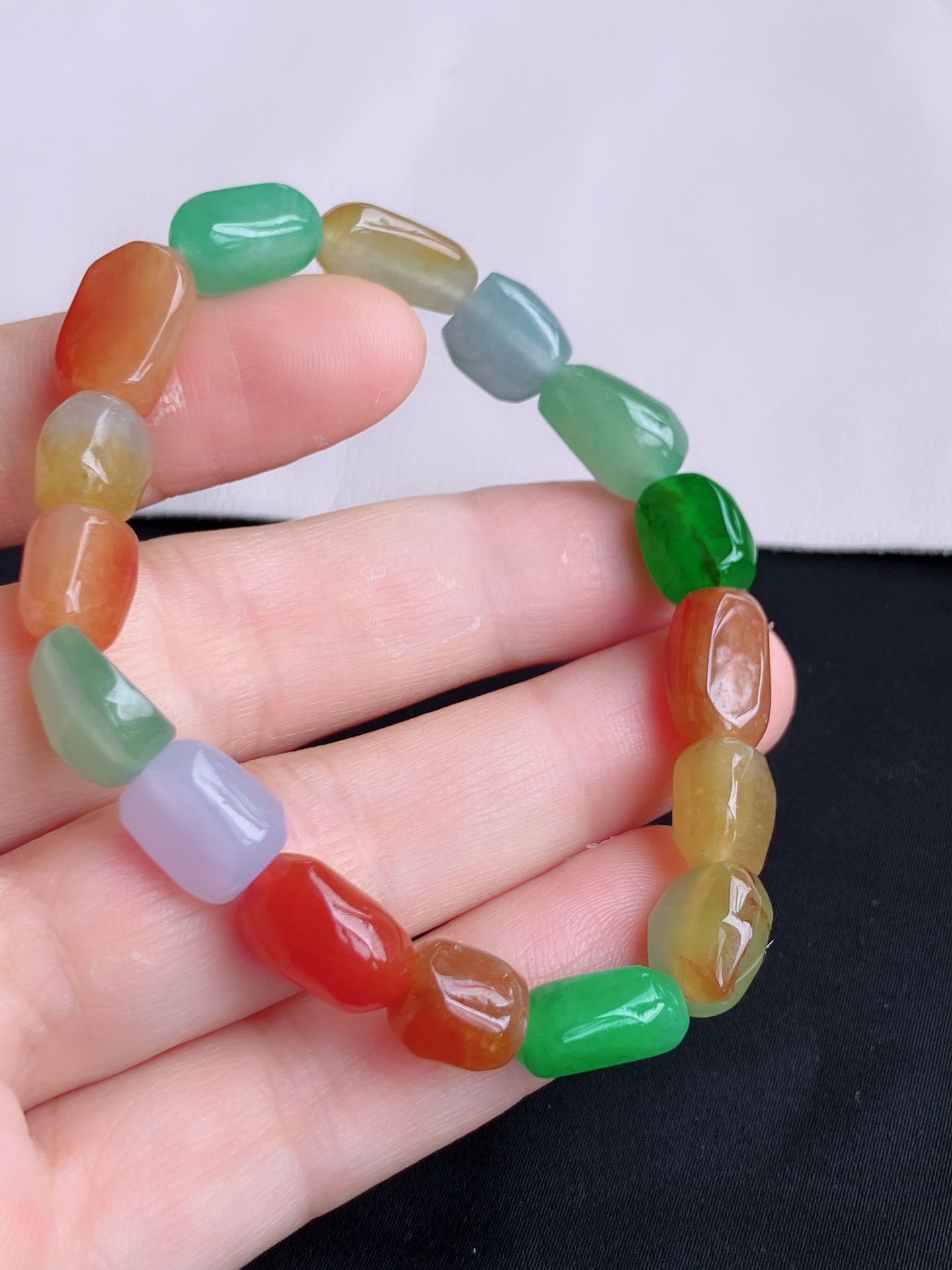 ️，三彩手串，晶莹剔透，特色，尺寸14/8.8，自然光实拍