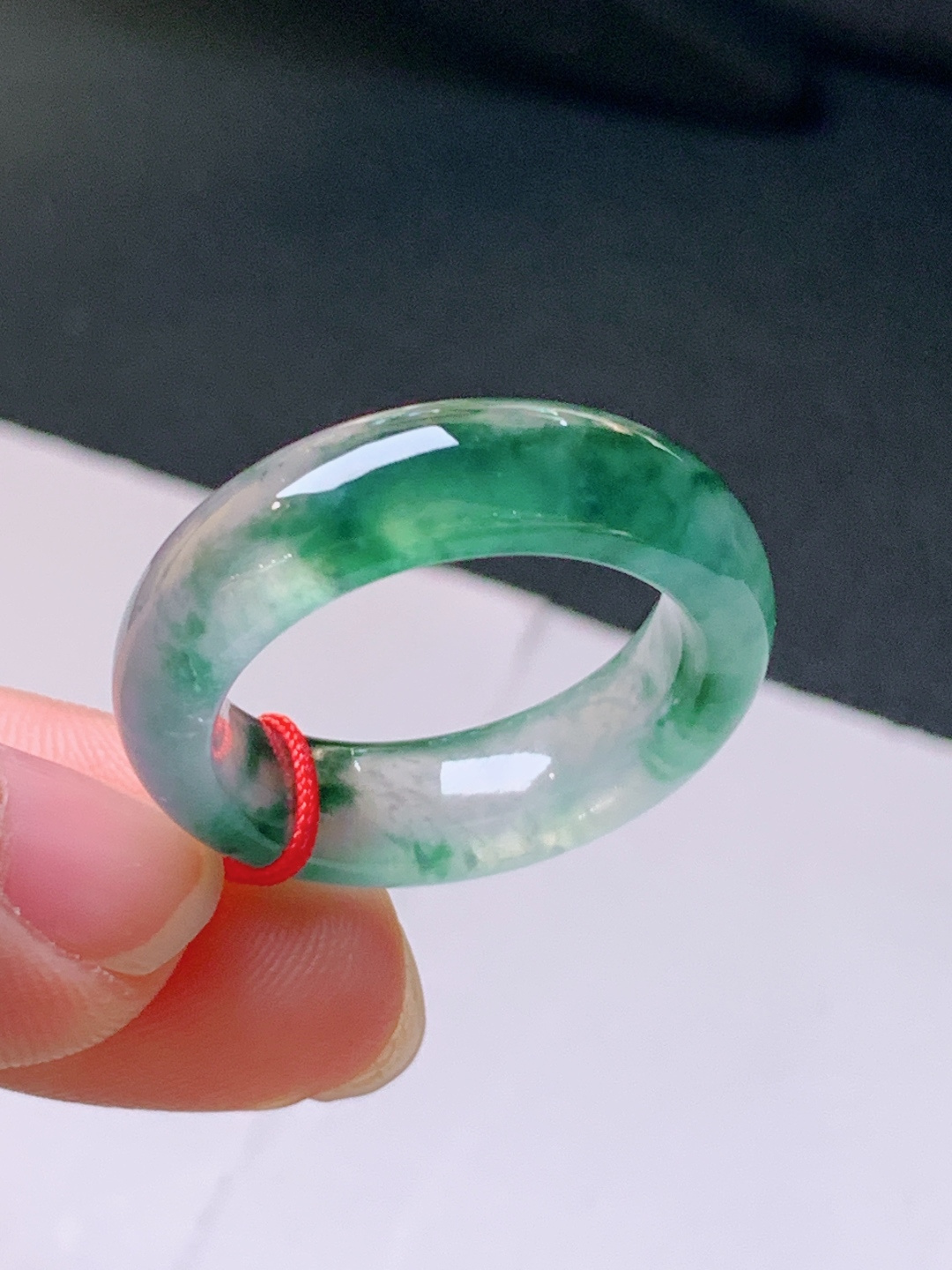 ️ 指环，无裂，冰透莹润，裸石25.1/6.3/4.1，圈口14