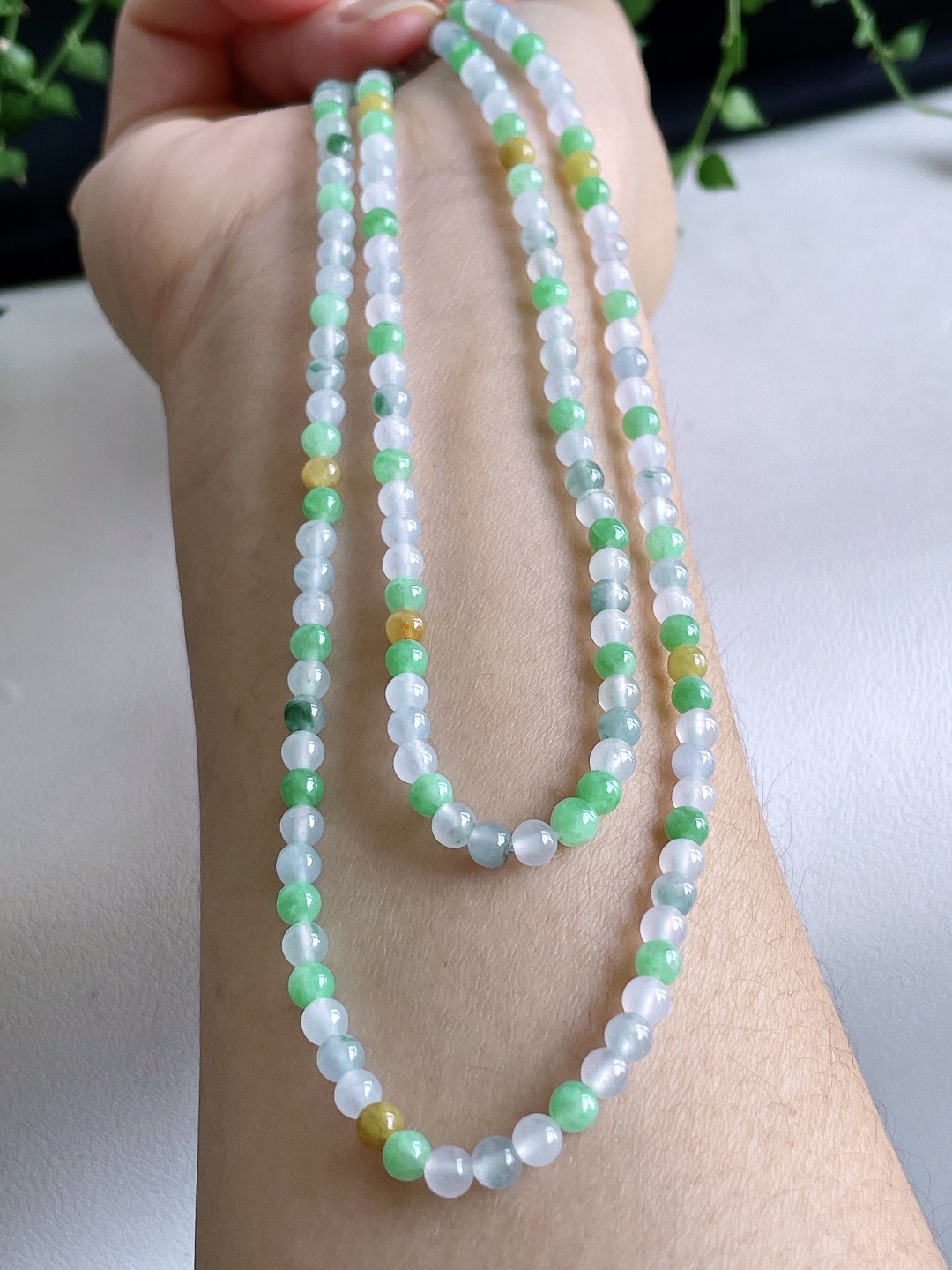 珠子冰多宝珠链圆珠珠子珠链，缅料，性比高，尺寸3.9mm，30cm，19克