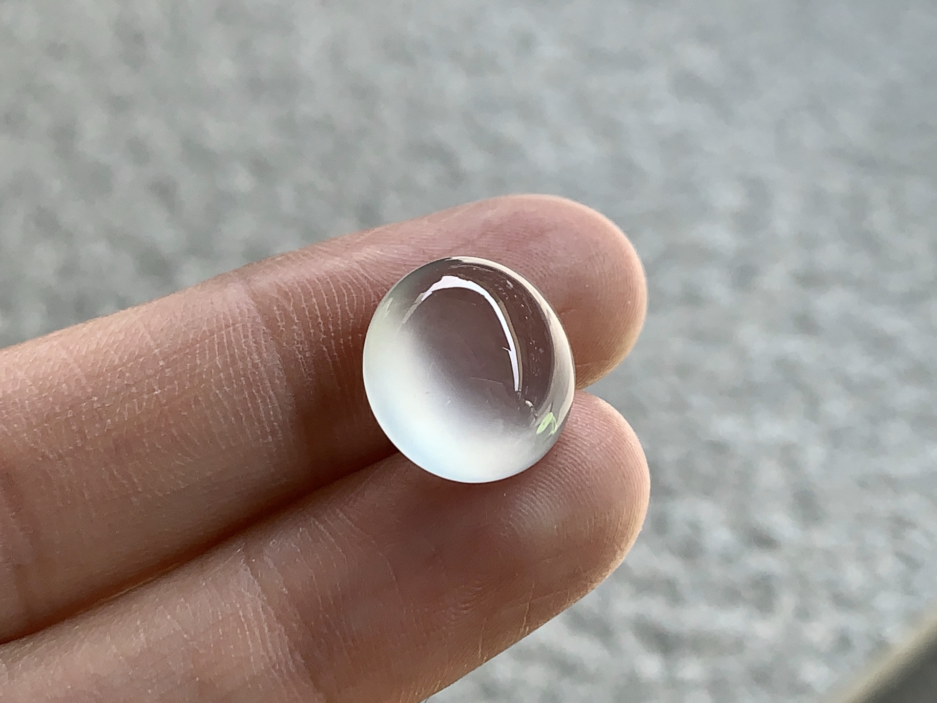 ️ 玻璃种蛋面，纯净通透，感十足，尺寸14.1×12.7×7