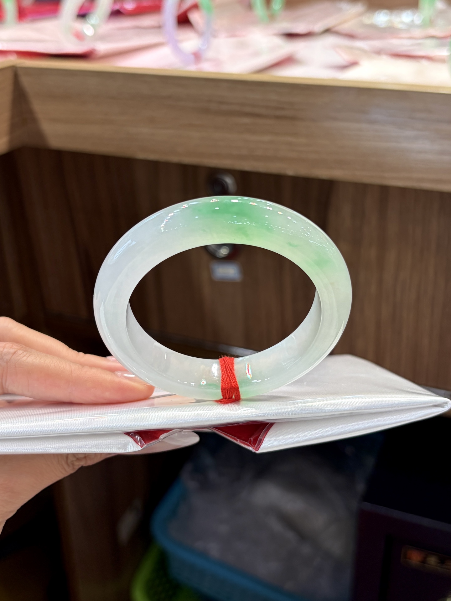 冰种白底青正圈成品，HYC-209，⭕️56-13.4-9.5