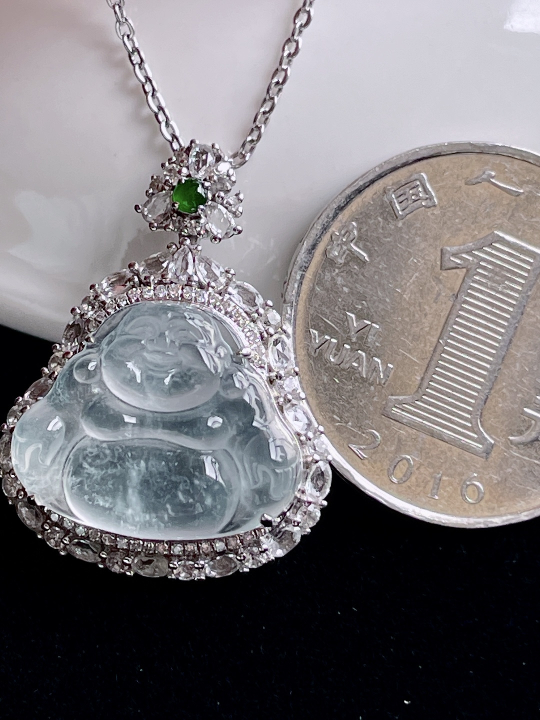 ️ 玻璃种小佛 通透无比 精美绝伦：27.8/21.2/9.5，裸石：14.6/18，超值