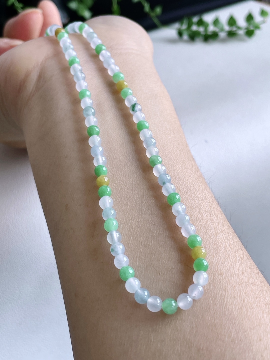 珠子冰多宝珠链圆珠珠子珠链，缅料，性比高，尺寸3.9mm，30cm，19克