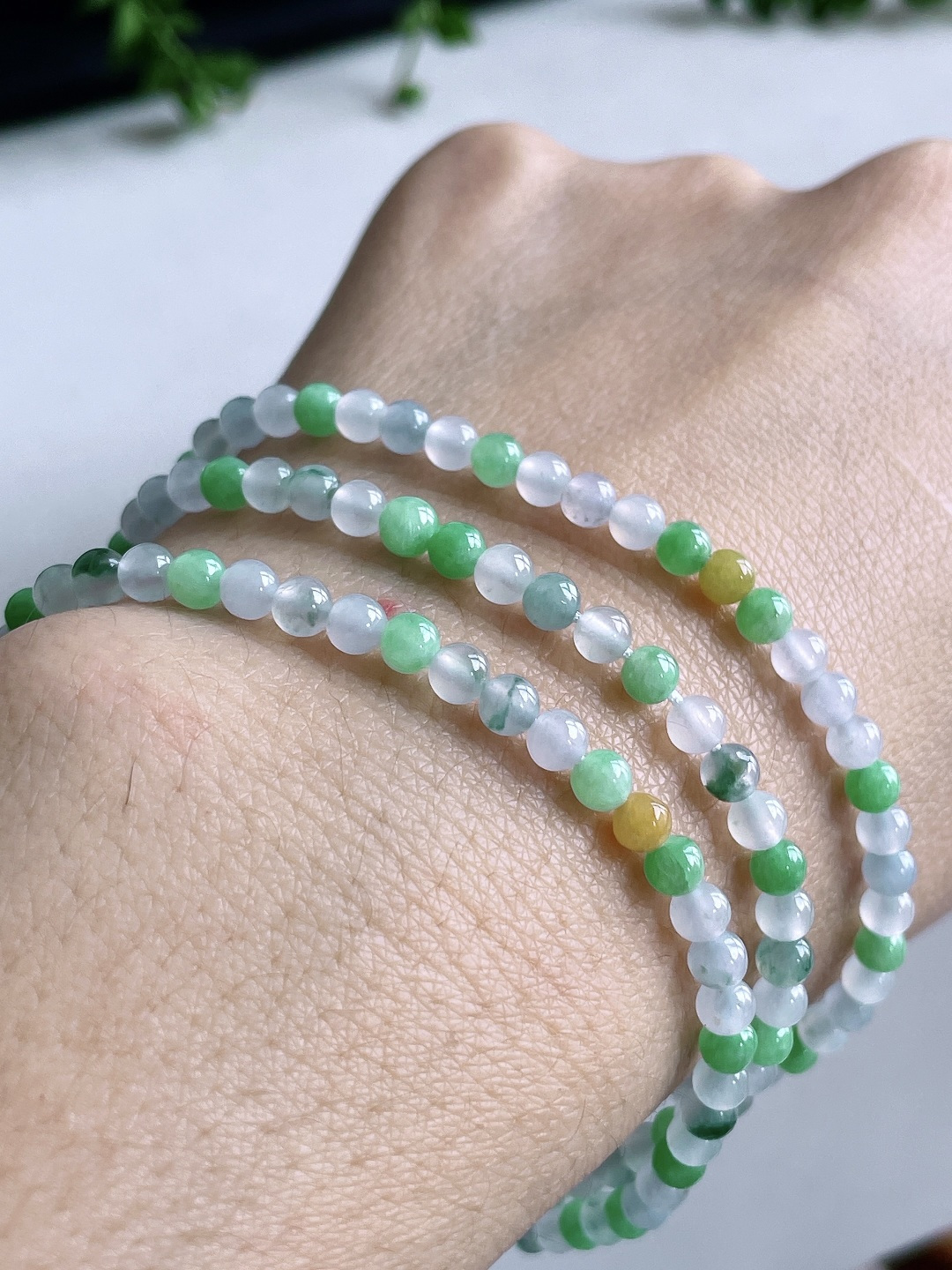 珠子冰多宝珠链圆珠珠子珠链，缅料，性比高，尺寸3.9mm，30cm，19克