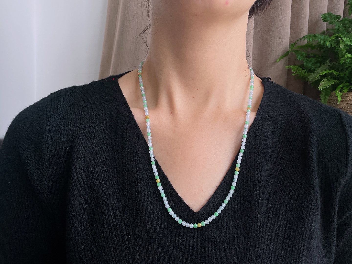 珠子冰多宝珠链圆珠珠子珠链，缅料，性比高，尺寸3.9mm，30cm，19克