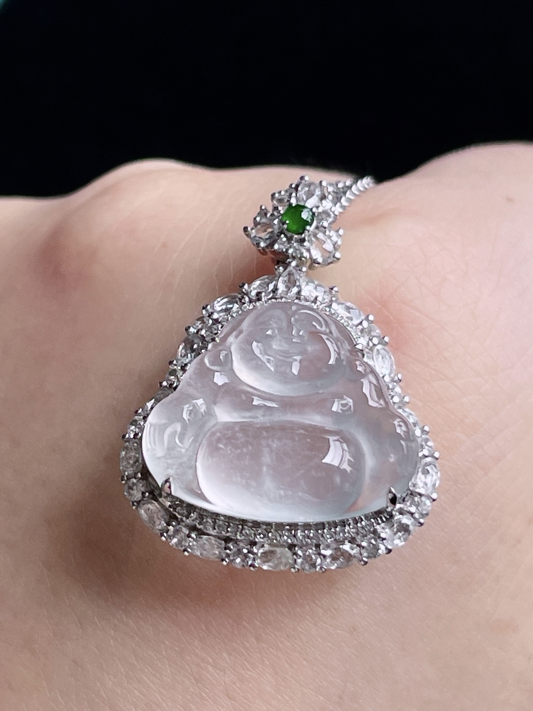 ️ 玻璃种小佛 通透无比 精美绝伦：27.8/21.2/9.5，裸石：14.6/18，超值