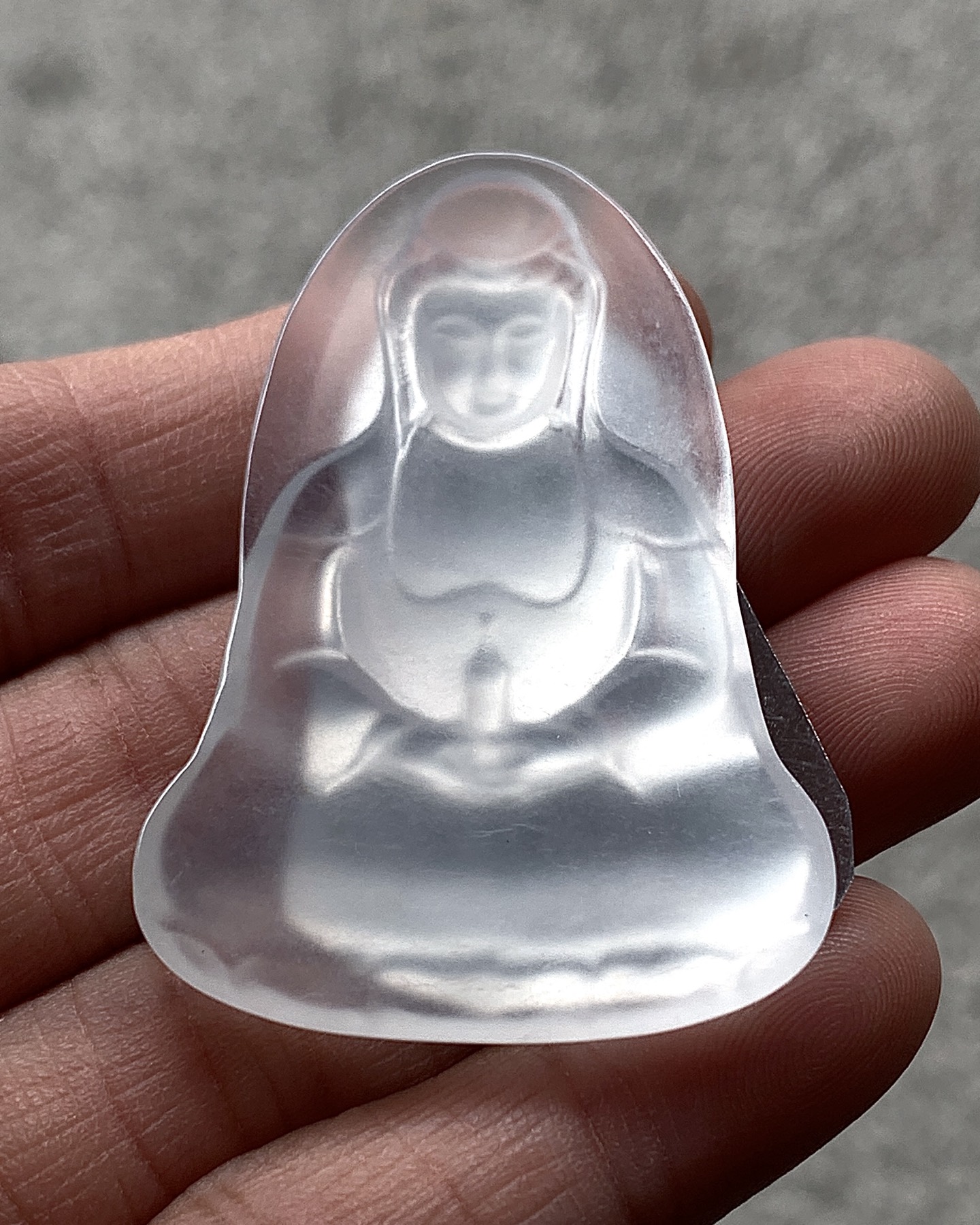 ️ 玻璃种观音，清透如冰，法相端庄，清贵无双，尺寸45.5×32.1×4