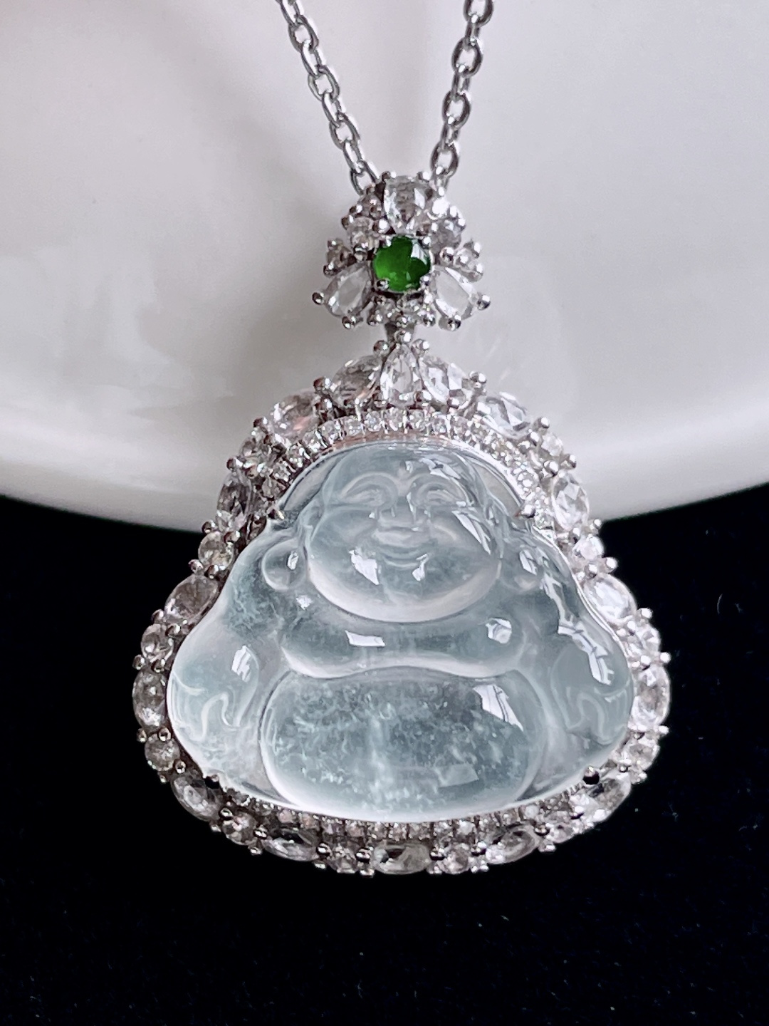 ️ 玻璃种小佛 通透无比 精美绝伦：27.8/21.2/9.5，裸石：14.6/18，超值