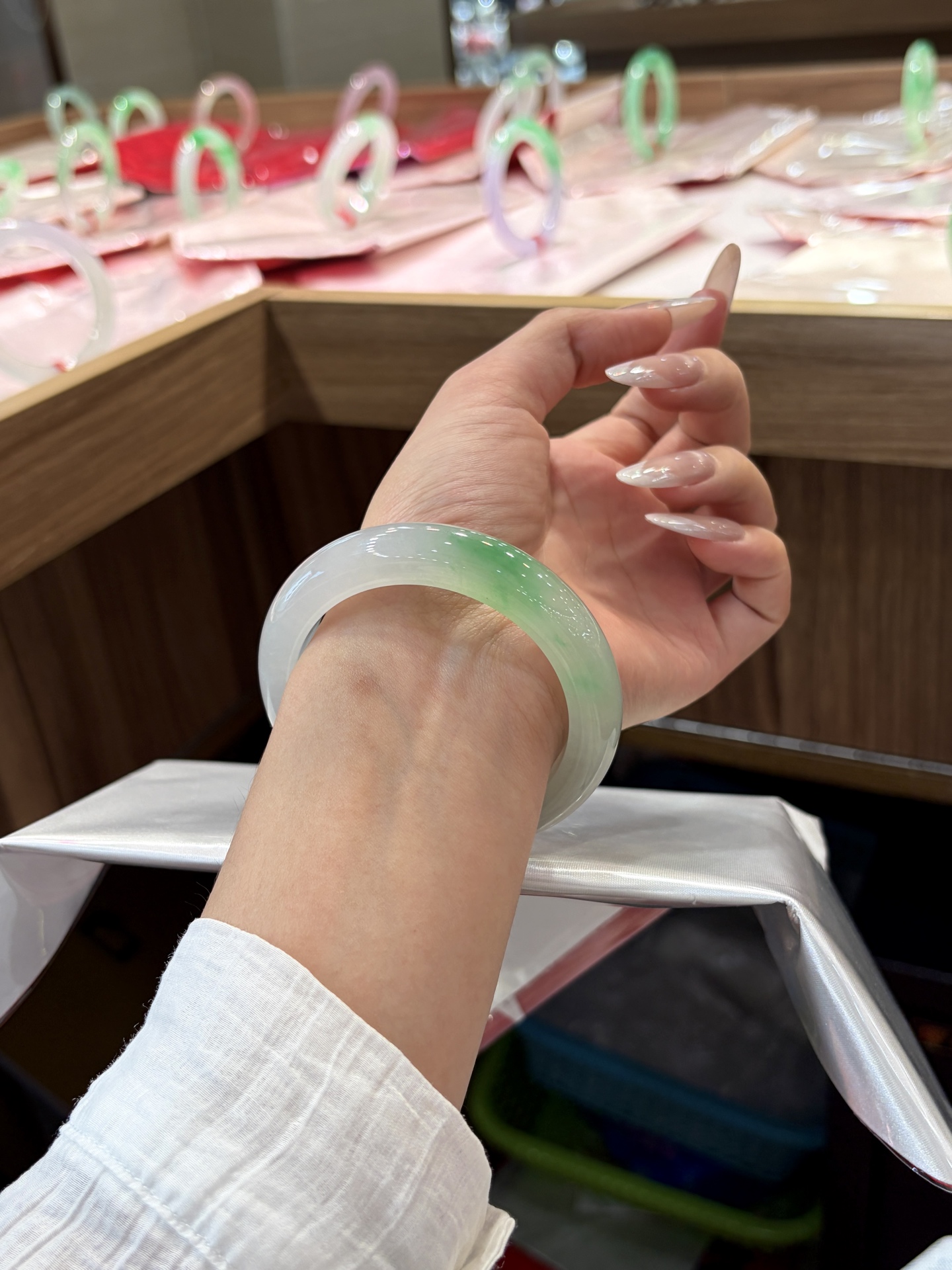 冰种白底青正圈成品，HYC-209，⭕️56-13.4-9.5