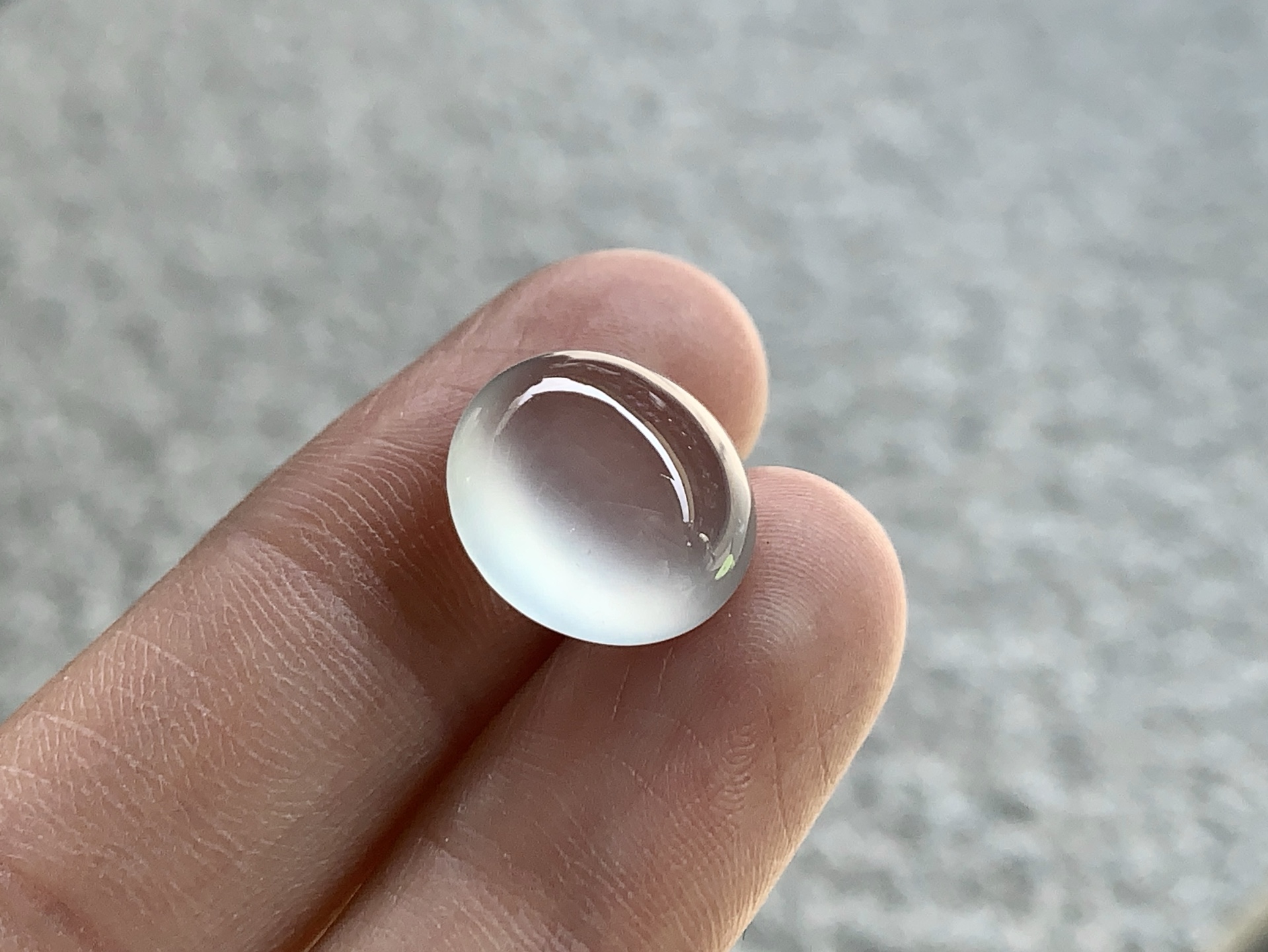 ️ 玻璃种蛋面，纯净通透，感十足，尺寸14.1×12.7×7