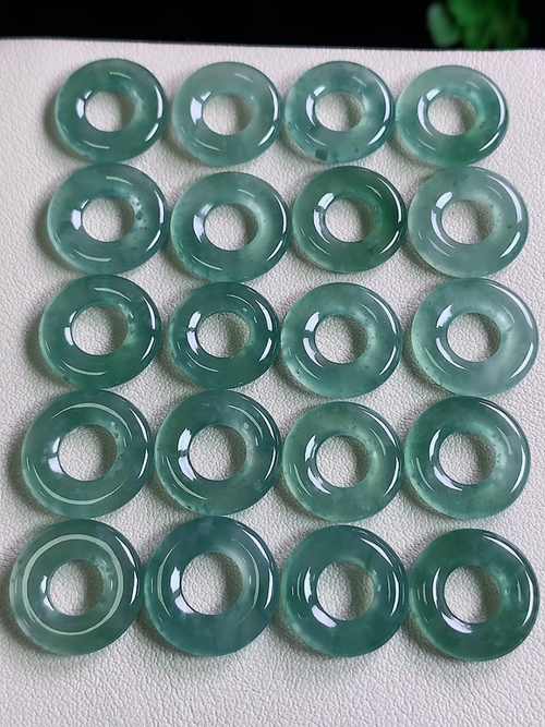 蓝水甜甜圈，无裂，尺寸15.9/2.9，14.4/3.4，№:y241468  22