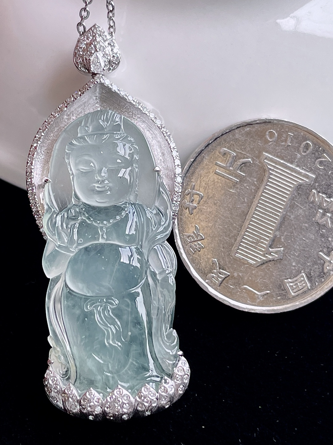 ️ 玻璃种观音，通透无比，工艺精细：47.5/15/6.8，超值