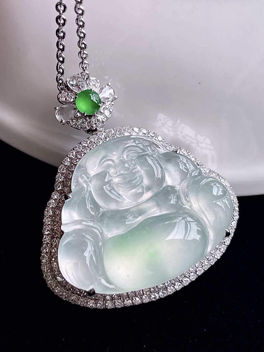 ️ 木那冰佛，花色灵动，起胶无裂：29/26/10，裸石：17.6/22.2，编号