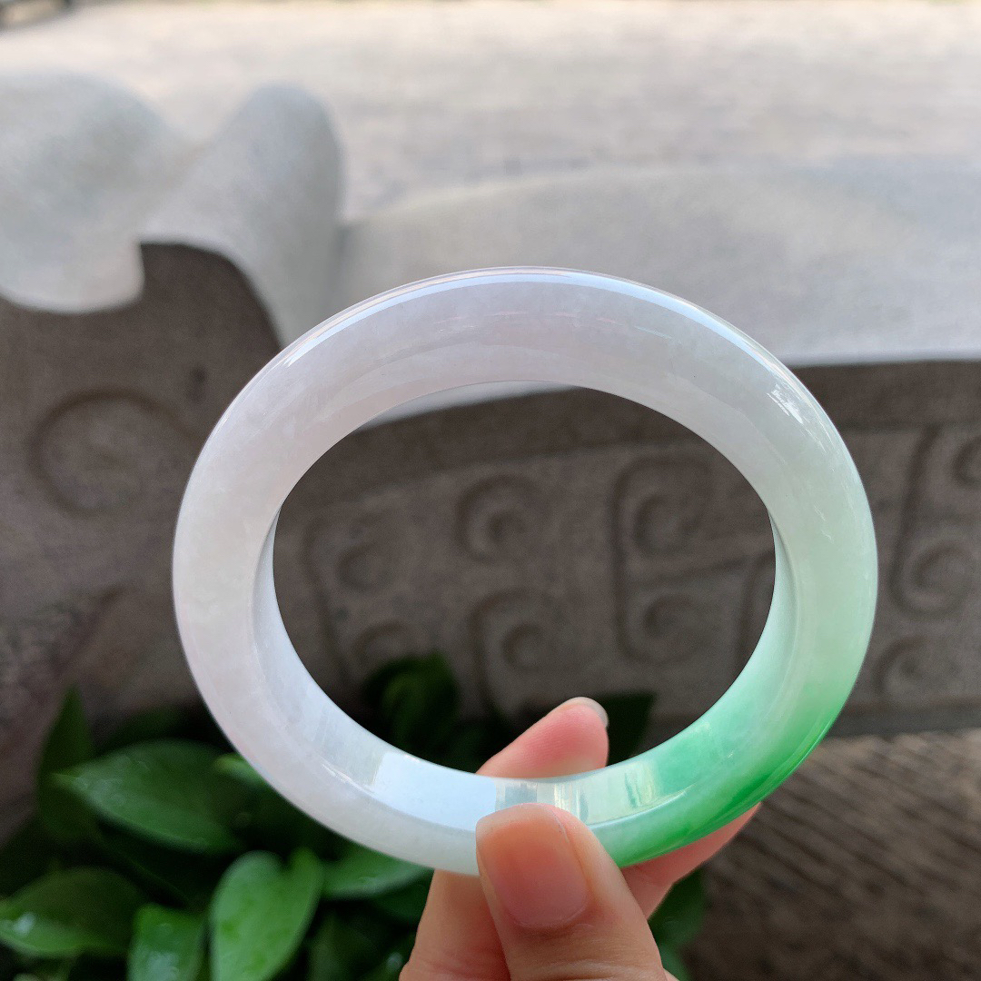 大圈口61.1-11.8-10.2 【阳绿正圈手镯】正圈61 62可戴