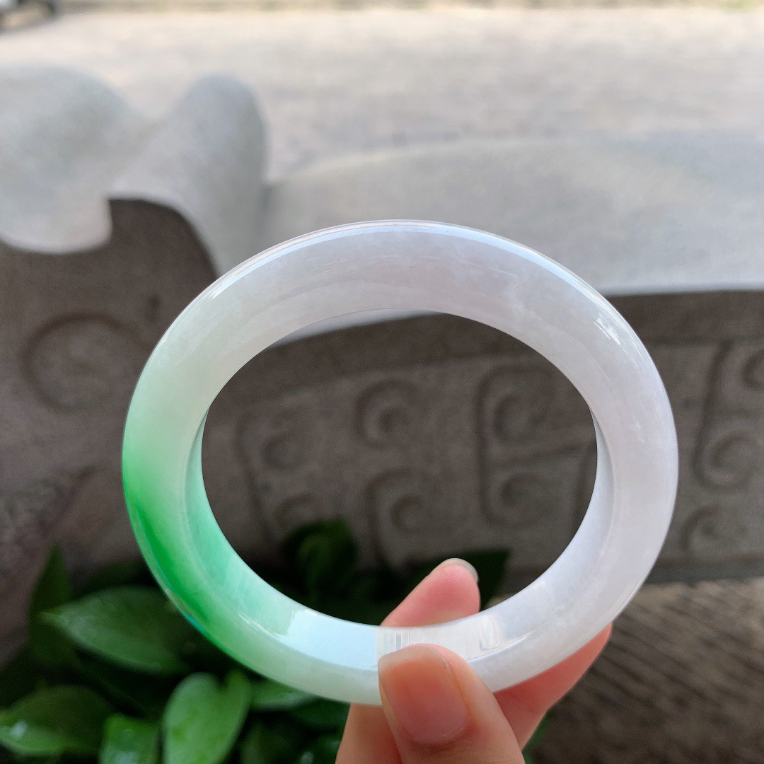 大圈口61.1-11.8-10.2 【阳绿正圈手镯】正圈61 62可戴