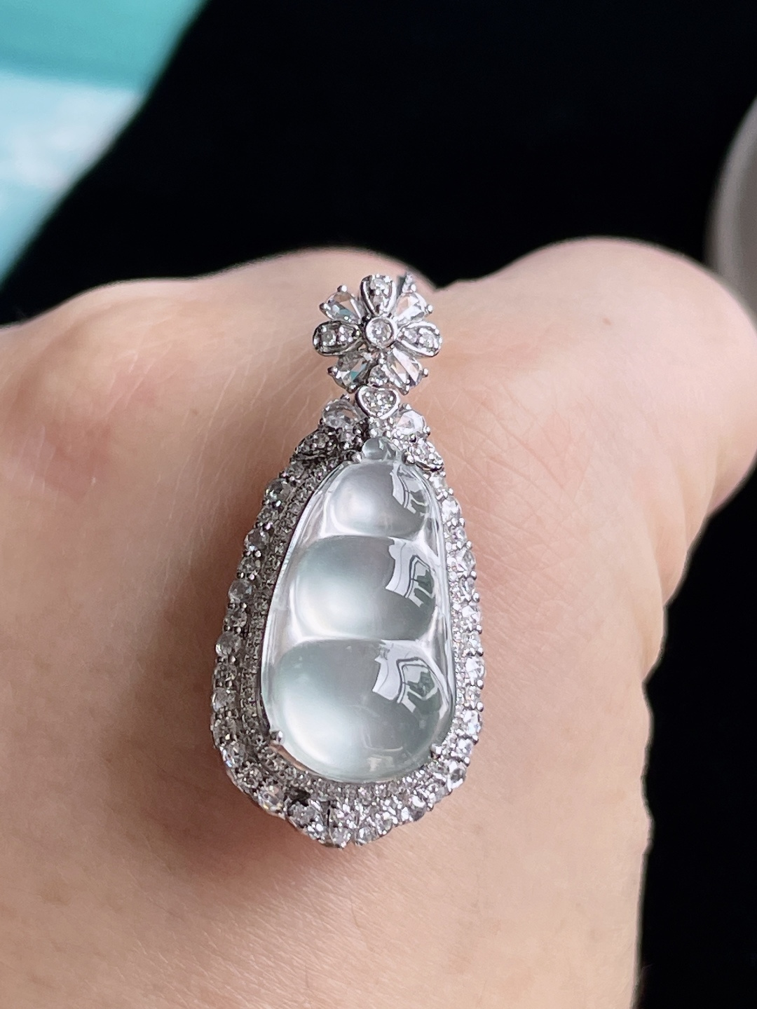 ️ 玻璃种福豆 无裂 起光通透：32.6/15.3/12.5，裸石：19/10.5，编号