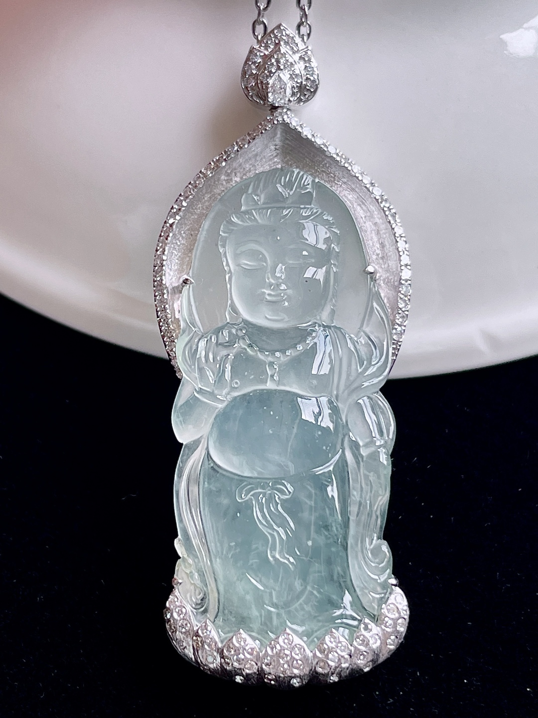 ️ 玻璃种观音，通透无比，工艺精细：47.5/15/6.8，超值
