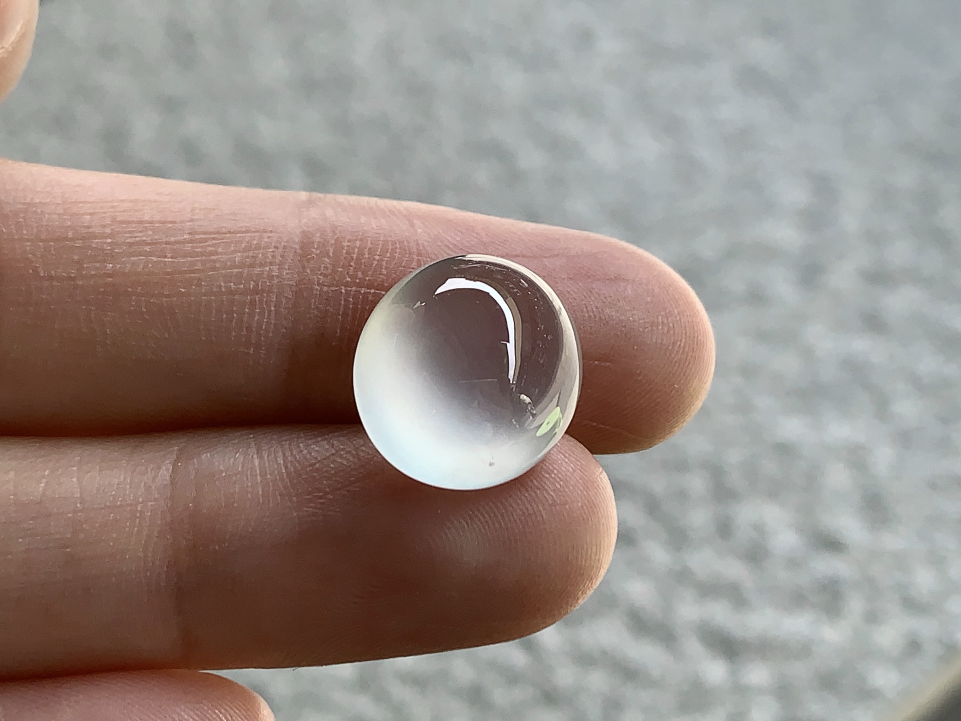 ️ 玻璃种蛋面，纯净通透，感十足，尺寸14.1×12.7×7