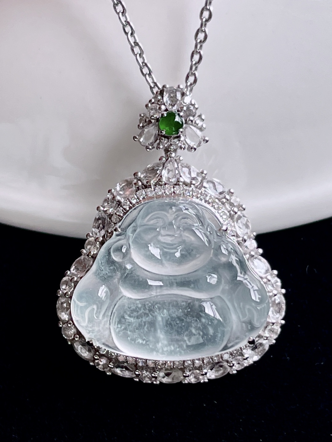 ️ 玻璃种小佛 通透无比 精美绝伦：27.8/21.2/9.5，裸石：14.6/18，超值