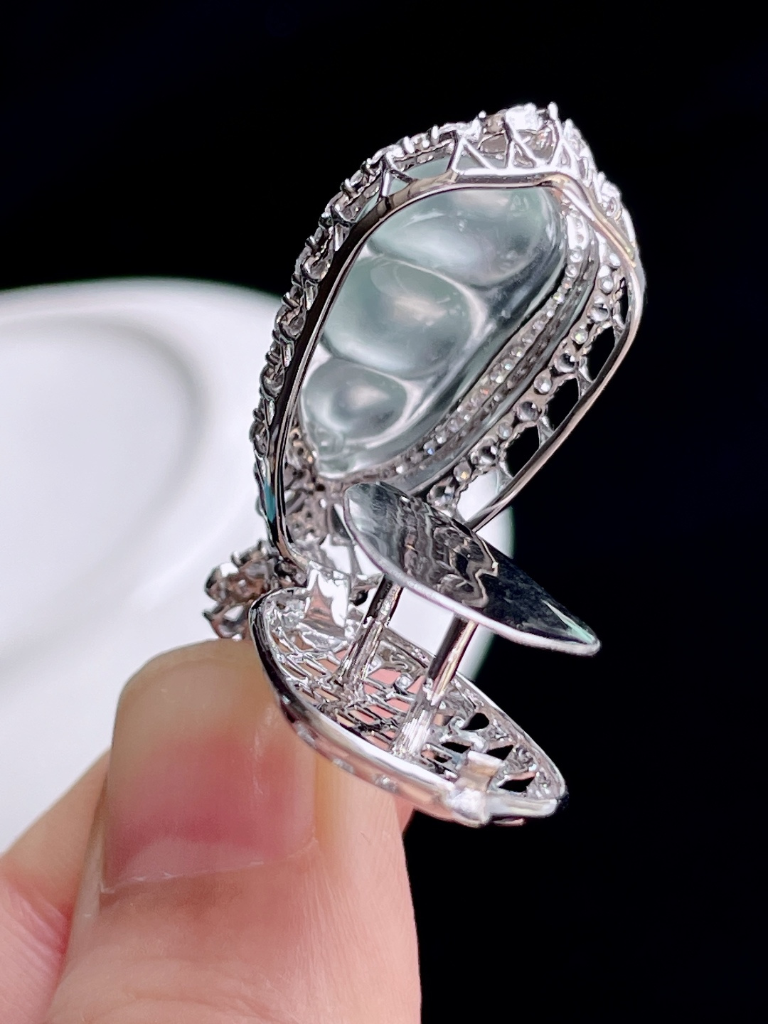 ️ 玻璃种福豆 无裂 起光通透：32.6/15.3/12.5，裸石：19/10.5，编号