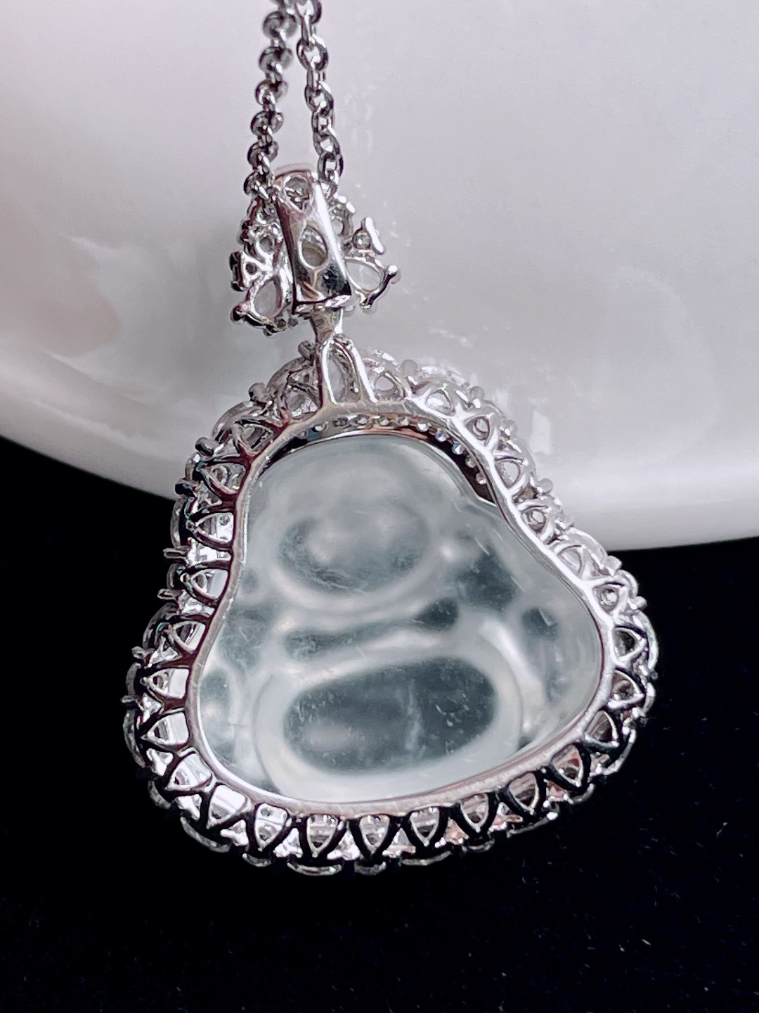 ️ 玻璃种小佛 通透无比 精美绝伦：27.8/21.2/9.5，裸石：14.6/18，超值