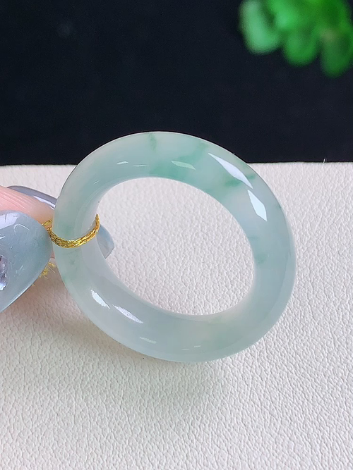  ，冰飘花指环，无裂，尺寸 16.8/5.8/3.8，13.5号，№;y241044  22