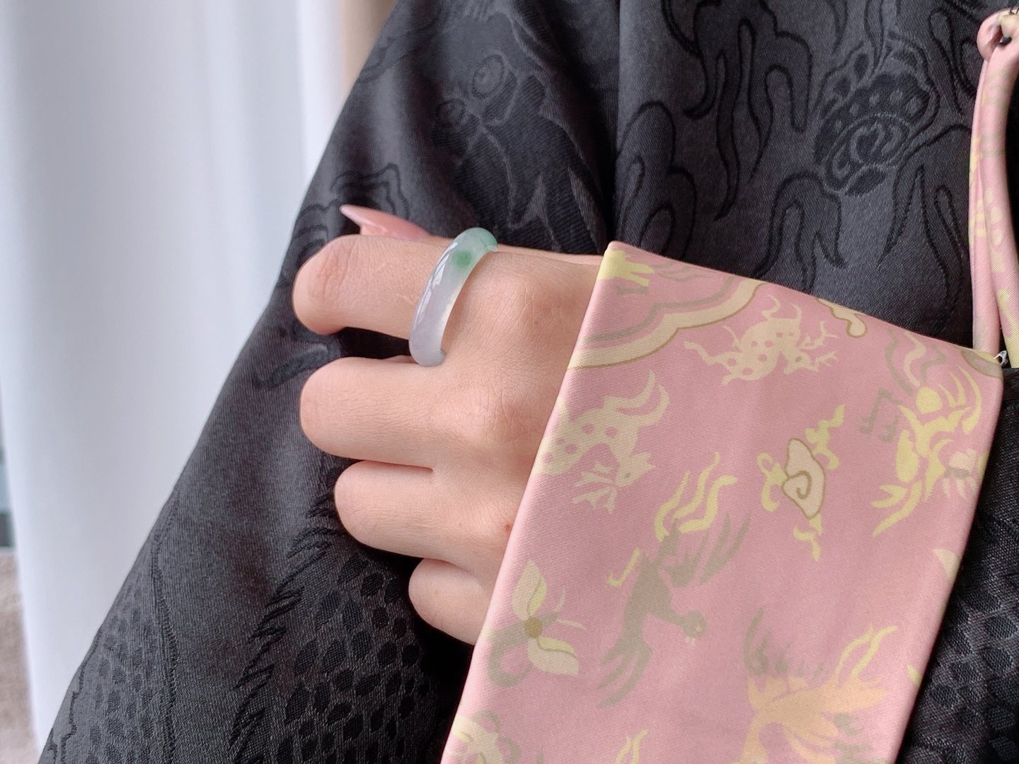 【裸石】飘花戒指指环，缅料，无裂，性比高，尺寸6-4，圈口22号，重量4.8克