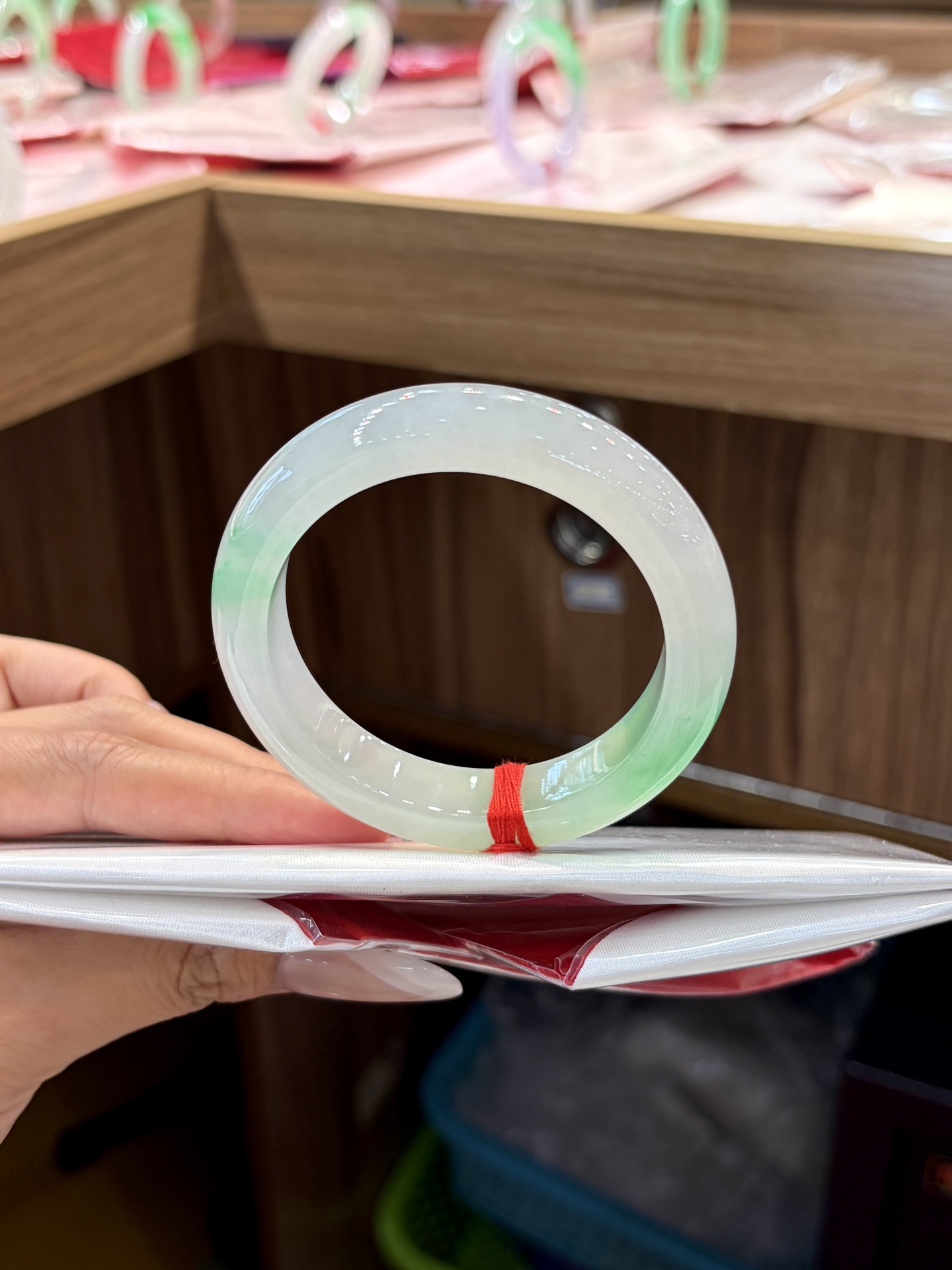 冰种白底青正圈成品，HYC-209，⭕️56-13.4-9.5