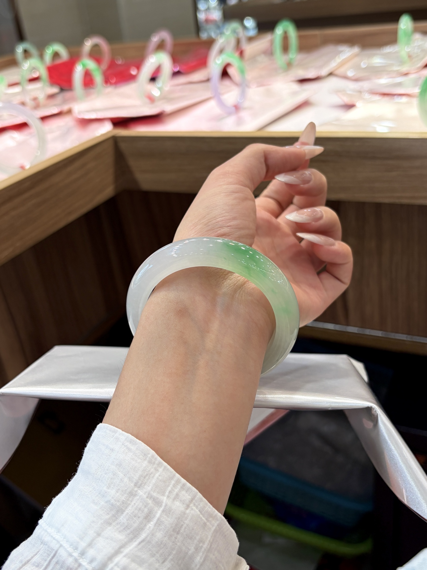 冰种白底青正圈成品，HYC-209，⭕️56-13.4-9.5