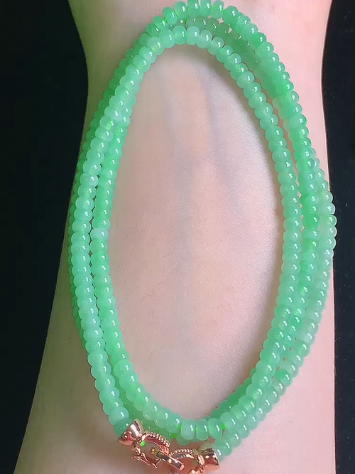  冰晴算盘珠链，，尺寸3.8/2.1，编号y24733 22