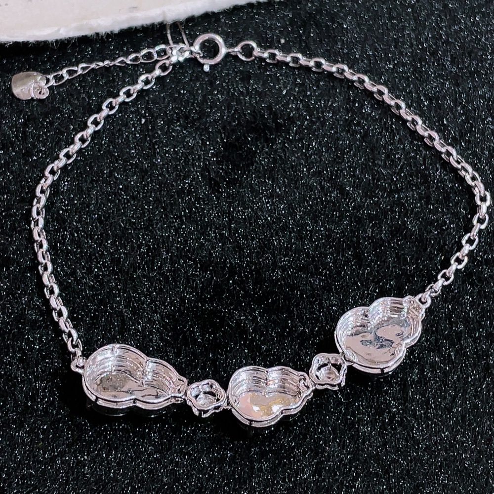 ️冰绿葫芦手链，，18k金镶嵌，种水，重金镶嵌，厚装饱满，福禄双全，简约时尚，高端大气，性比高45.2/9.2/5.5，裸石10.5/8.0、9.0/7.0、10.9/8.2