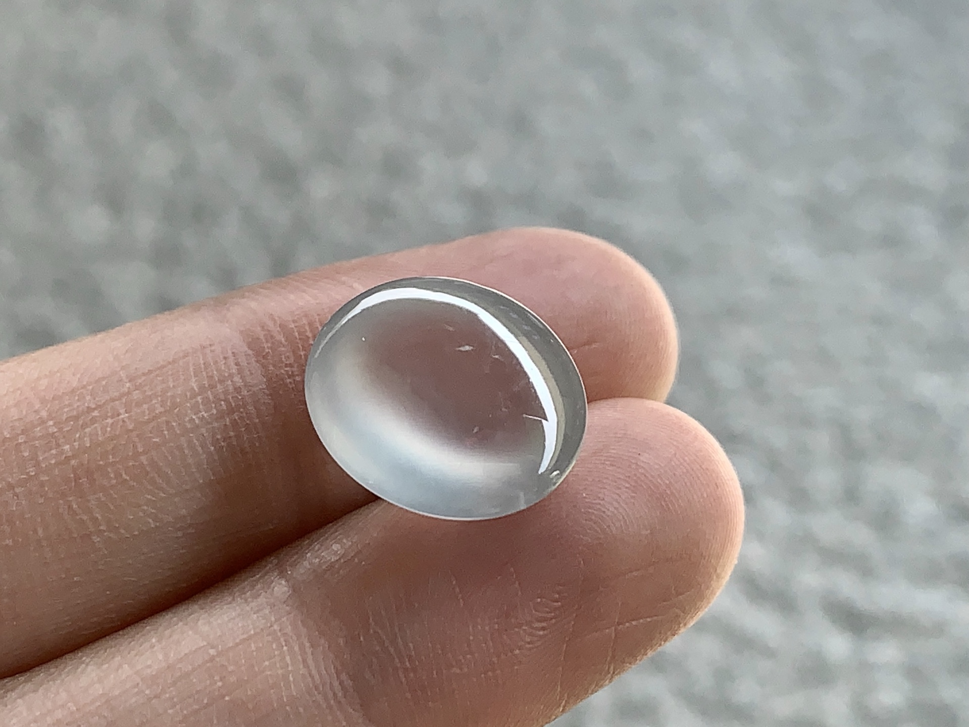 ️ 玻璃种蛋面，纯净通透，感十足，尺寸14.1×12.7×7