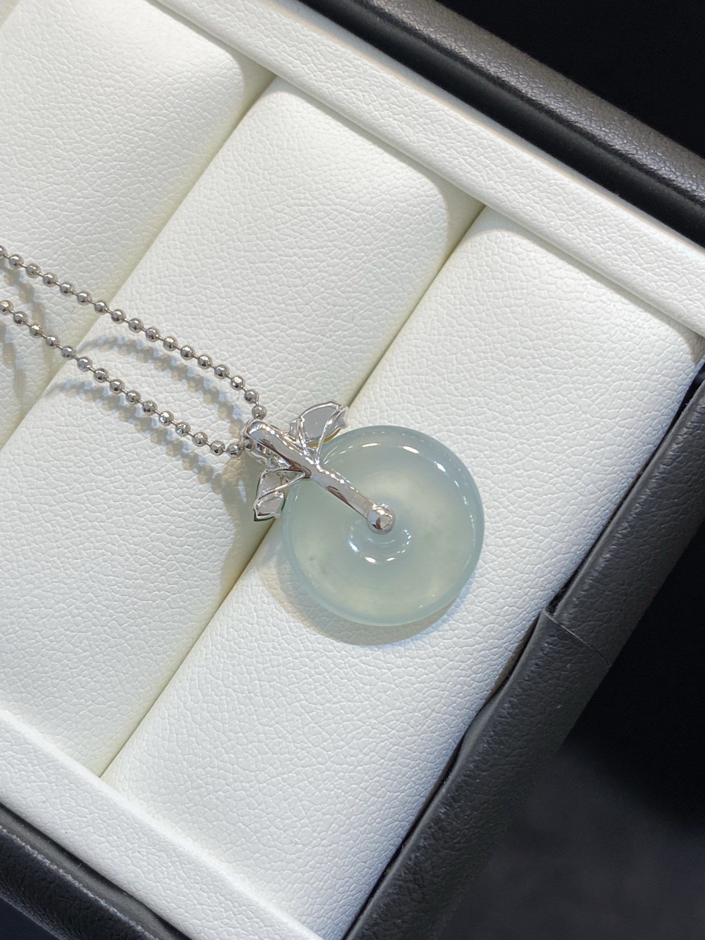 冰玻 起光 平安扣 18k金尺寸22/16/3.4