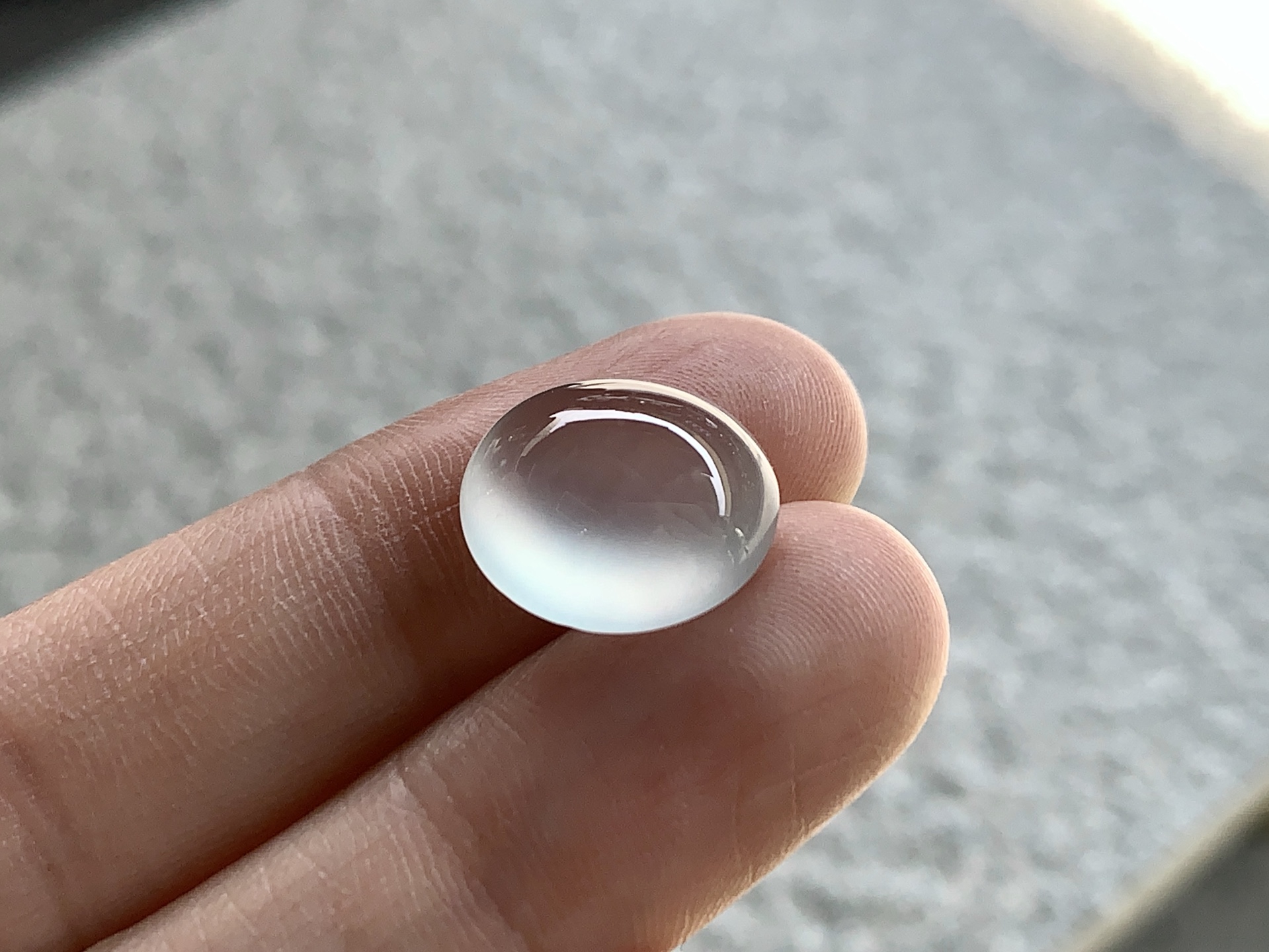 ️ 玻璃种蛋面，纯净通透，感十足，尺寸14.1×12.7×7