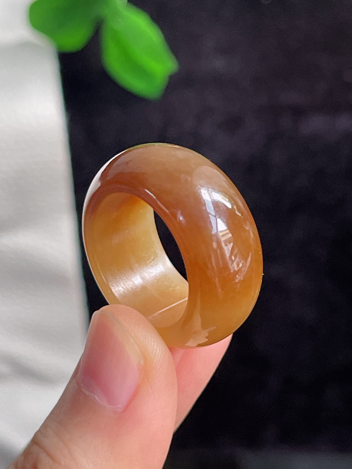 和田玉糖玉指环