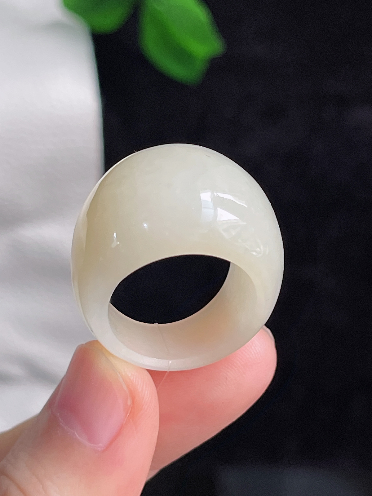 和田玉馒头指环