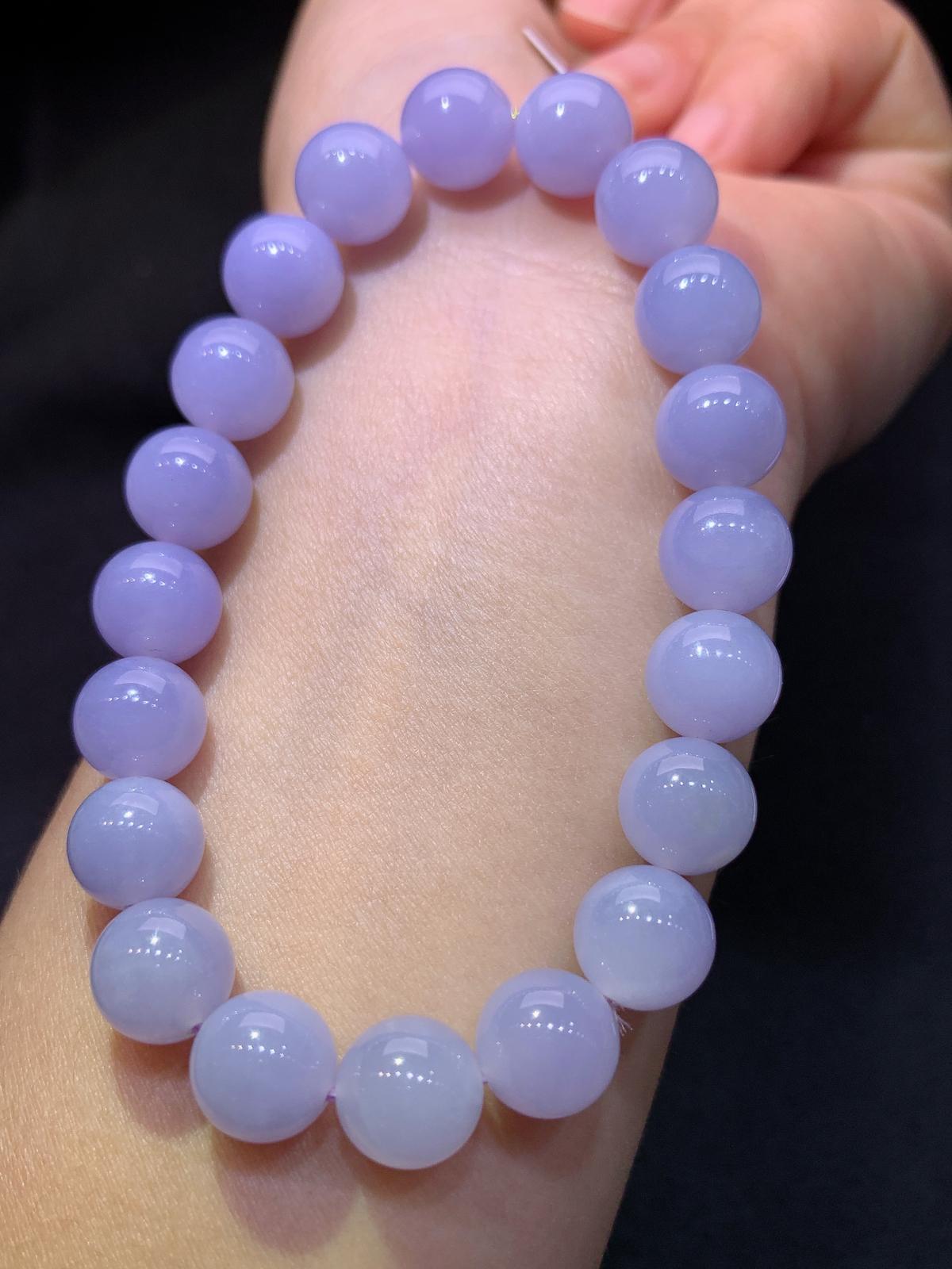 紫罗兰圆珠手串，手链，温润细腻，颜色鲜艳，Xli 尺寸9.5