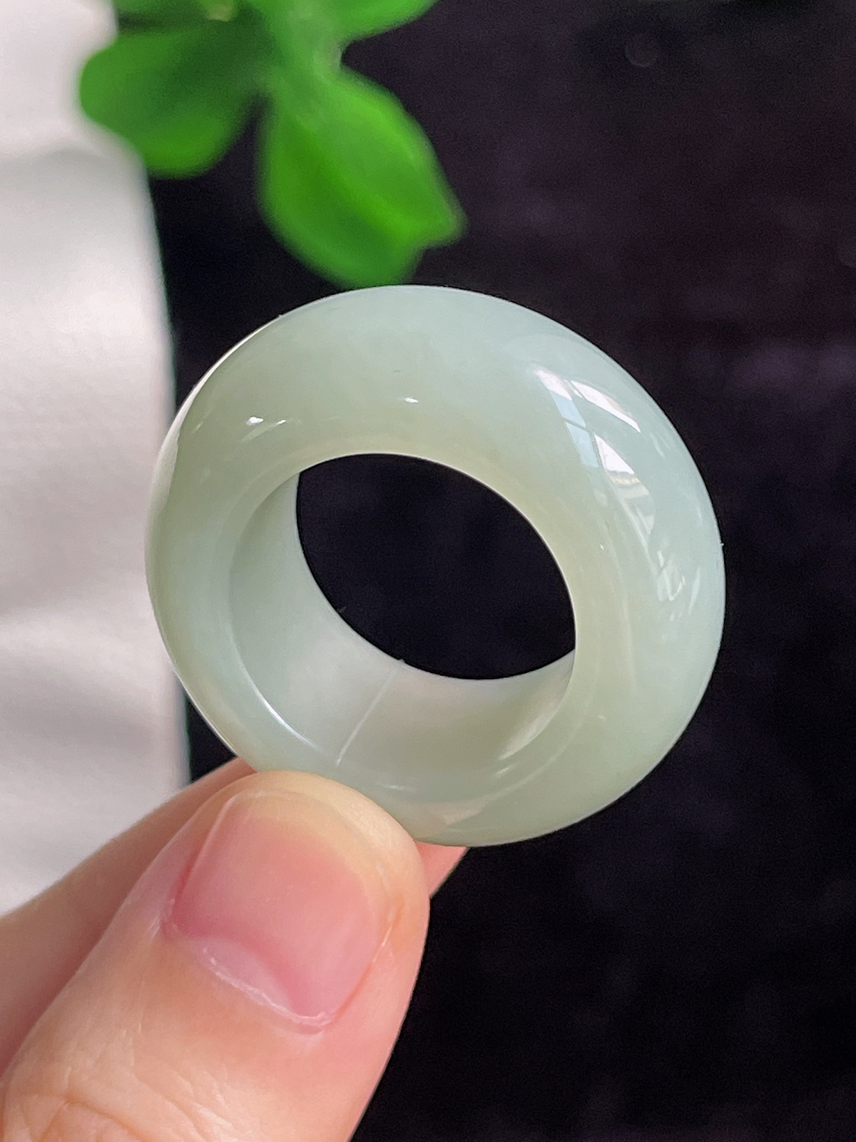 和田玉宽版指环