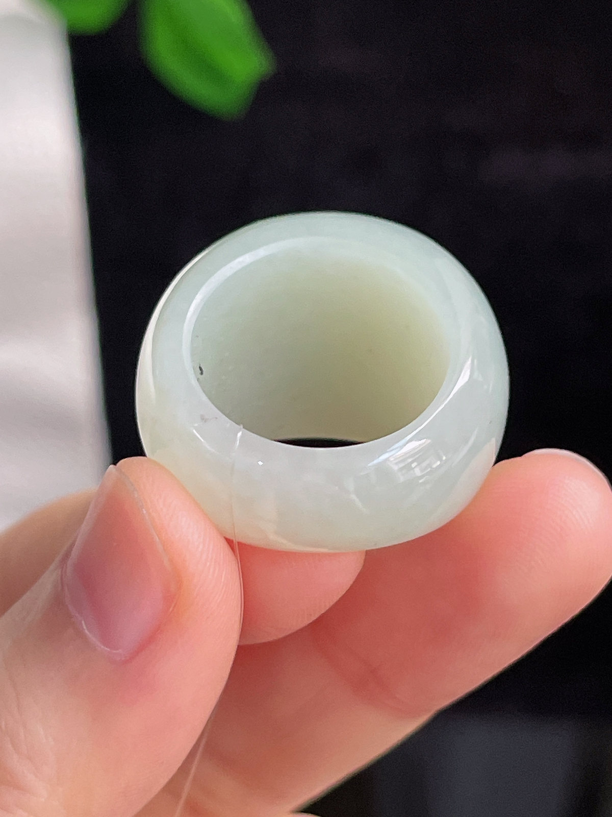 和田玉馒头指环